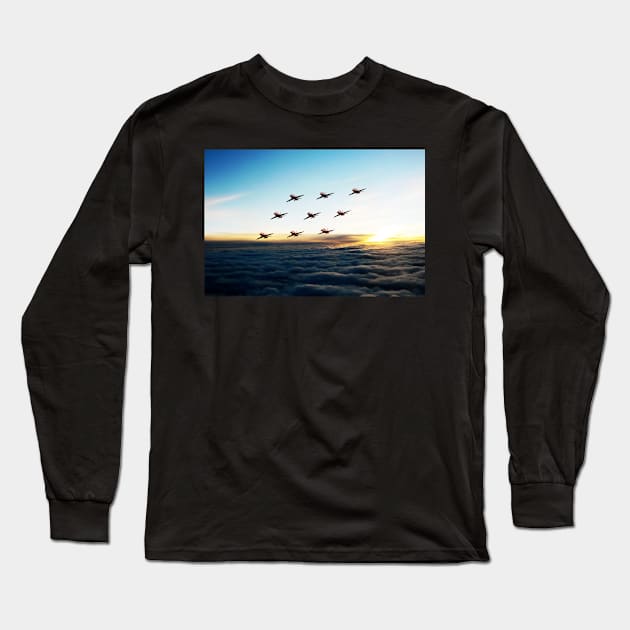 Diamond Nine Long Sleeve T-Shirt by aviationart